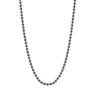 Oxidized chain with little connecting beads. Shown in the shape it would lay on neck as necklace