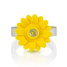 Yellow sunflower on a band with a yellow diamond set in the center