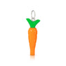 LEGO carrot charm with sterling silver loop on top to go on a necklace or bracelet