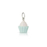 LEGO vanilla cupcake mini-figure accessory charm with silver loop at top for chain to go through