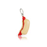LEGO hot dog charm with sterling silver loop on top to go on a necklace or bracelet
