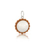 LEGO mini-figure accessory coconut pie charm with silver loop at top for chain to go through