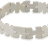 Sterling silver autism awareness puzzle piece bracelet