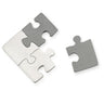 Autism Awareness hand cut sterling silver puzzle pieces that fit together but worn as 4 separate pins.