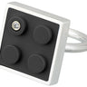 Black 2 X 2 LEGO ring with diamond