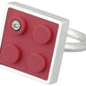 2 X 2 red LEGO ring with diamond