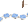 2 X 2 light blue LEGO bricks made into a modern, contemporary art jewelry bracelet
