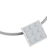 2 X 3 light grey recycled LEGO brick set into a pendant to create art jewelry for any AFOL