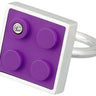 2 X 2 Purple LEGO ring with diamond