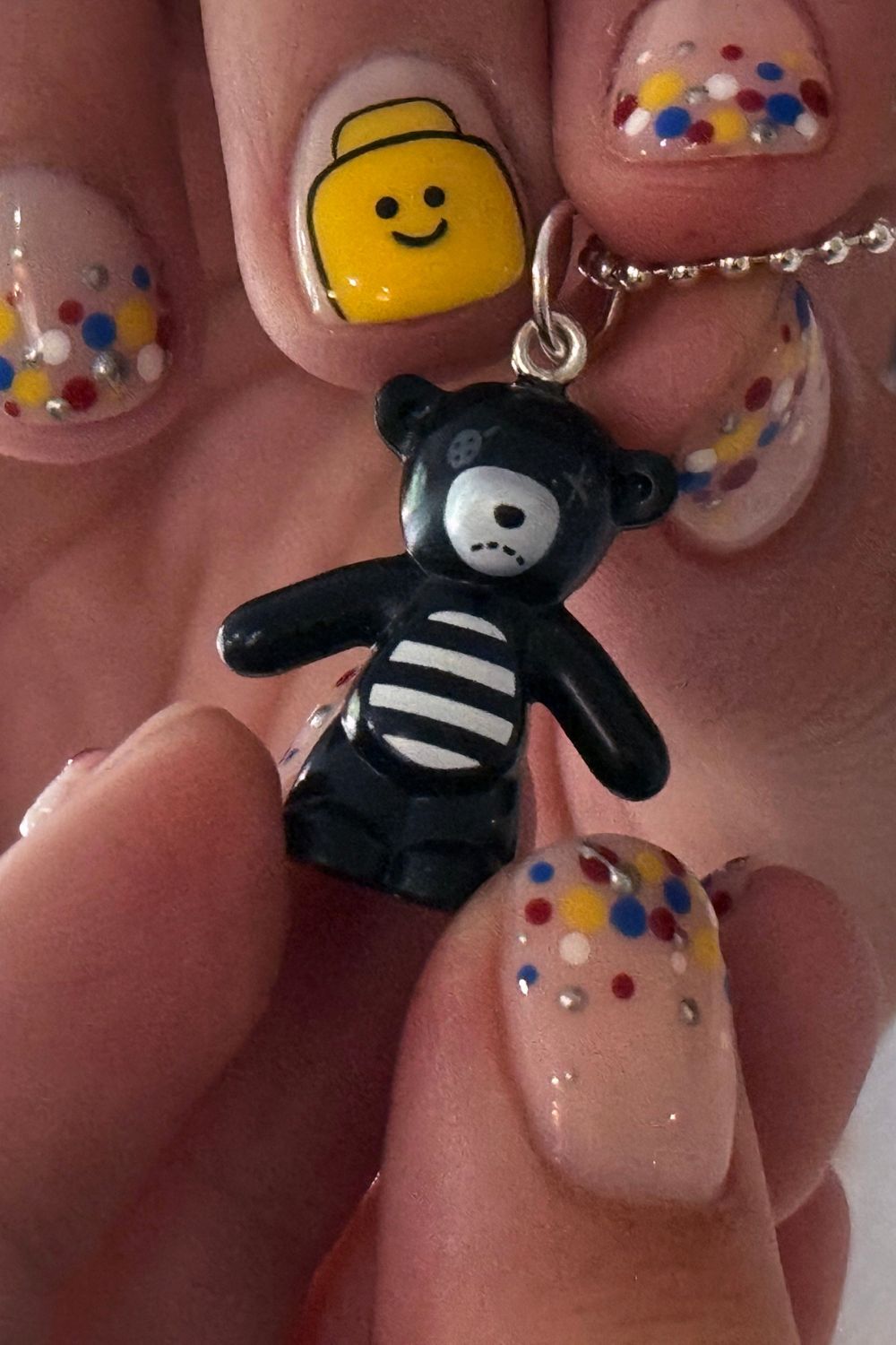 Rare black teddy bear charm