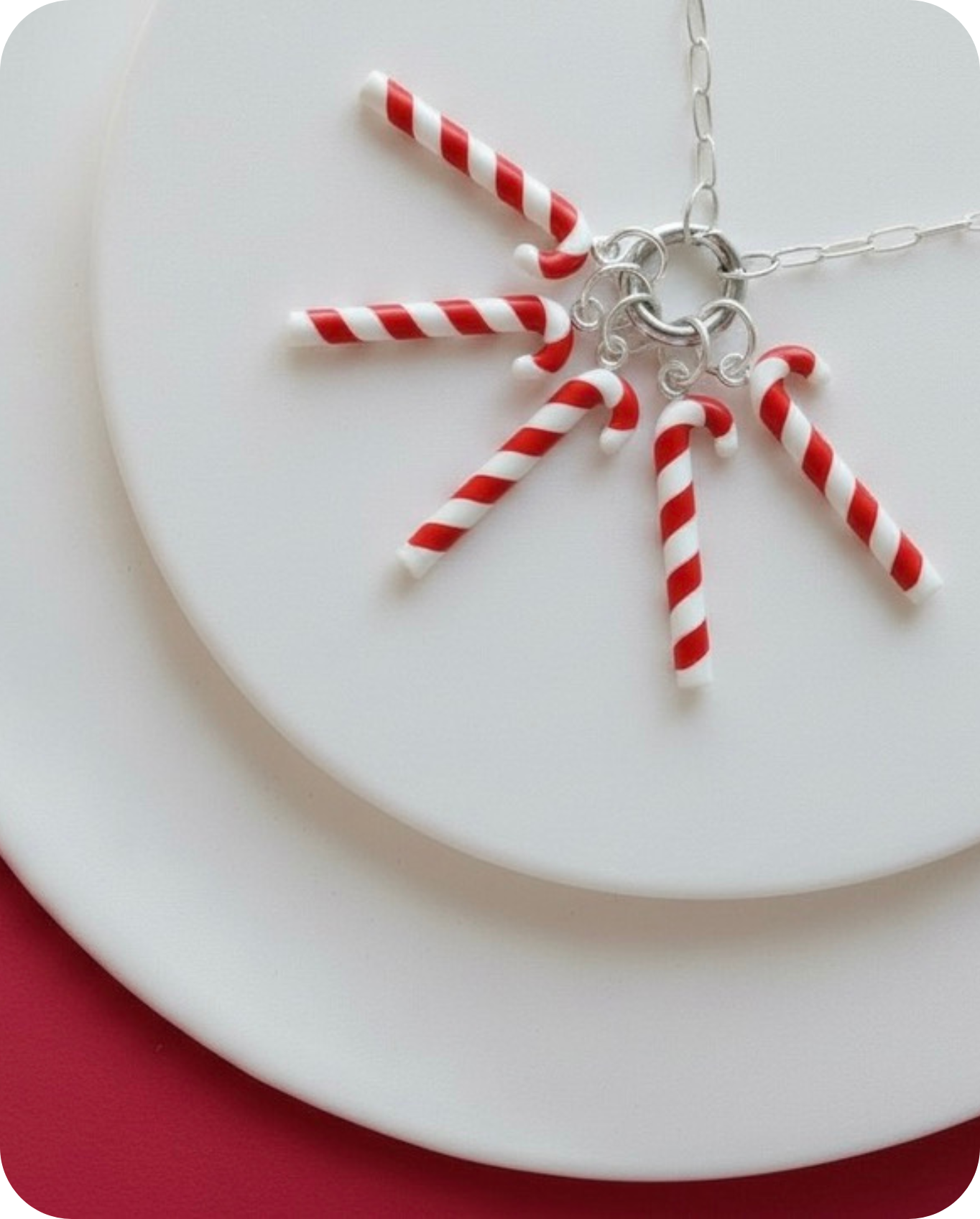 Candy cane charm