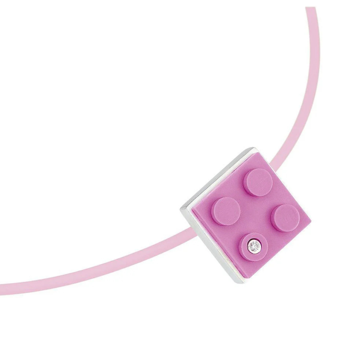 Brick Pendant with Diamond