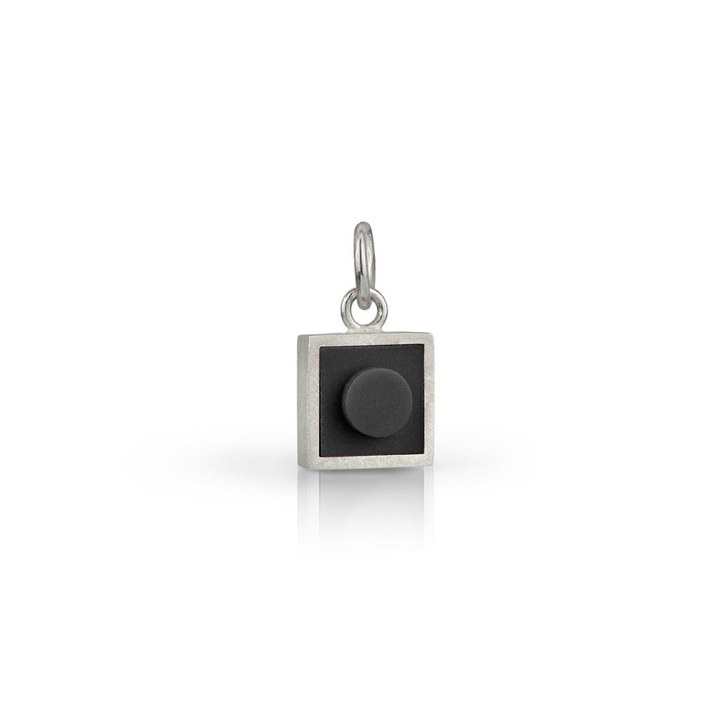 1 X 1 LEGO black square stud charm for necklace or bracelet 