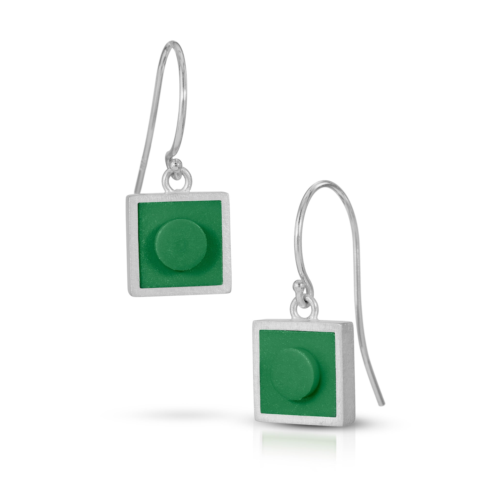 Small square dangle earrings