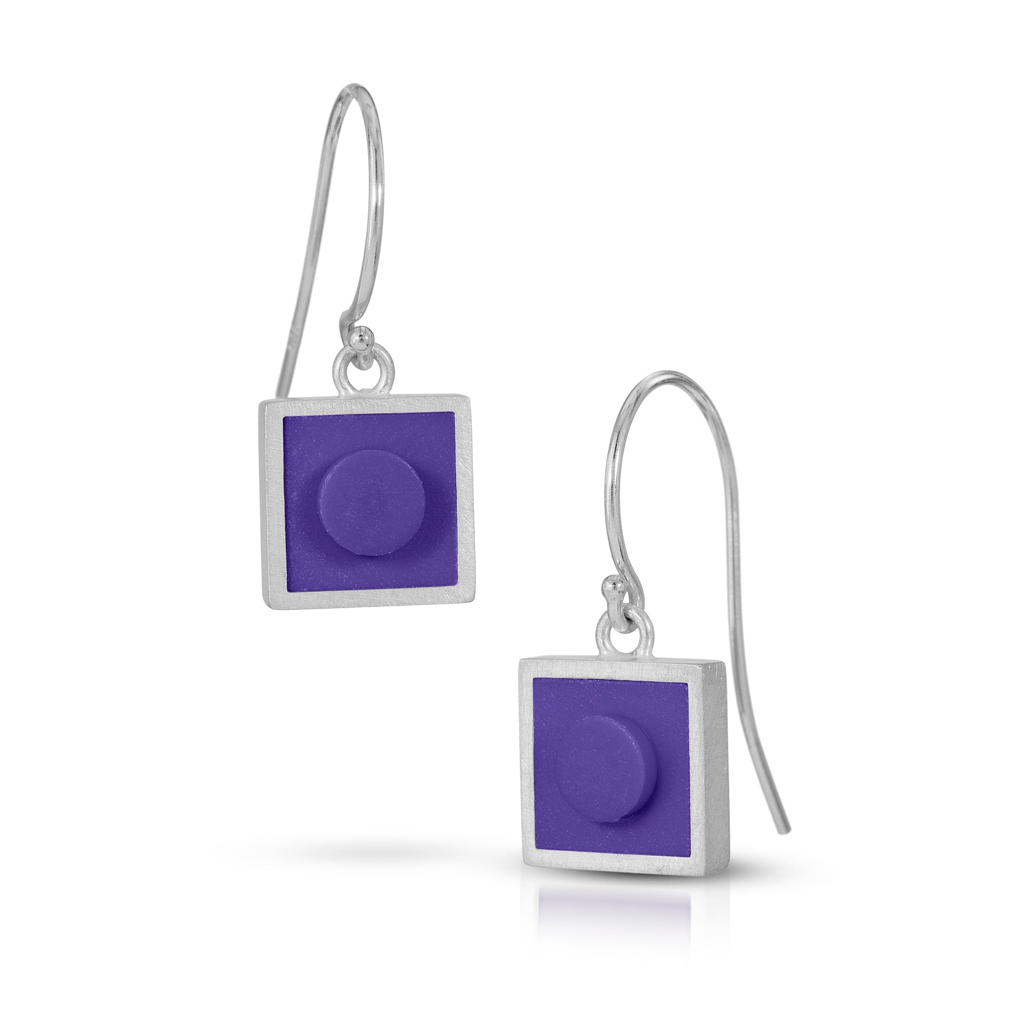 Small square dangle earrings