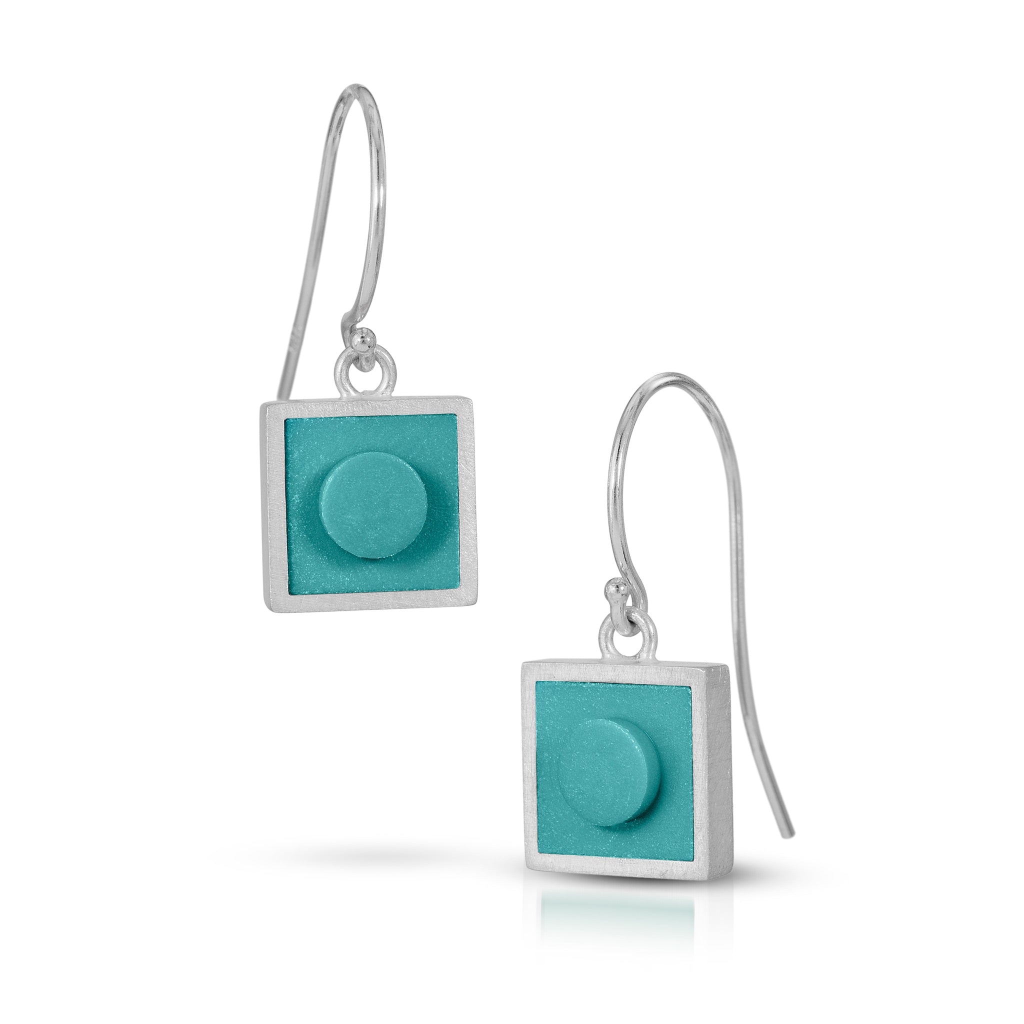 Small square dangle earrings