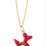 Jeff Koons Red balloon Dog charm on 18kt yellow gold chain