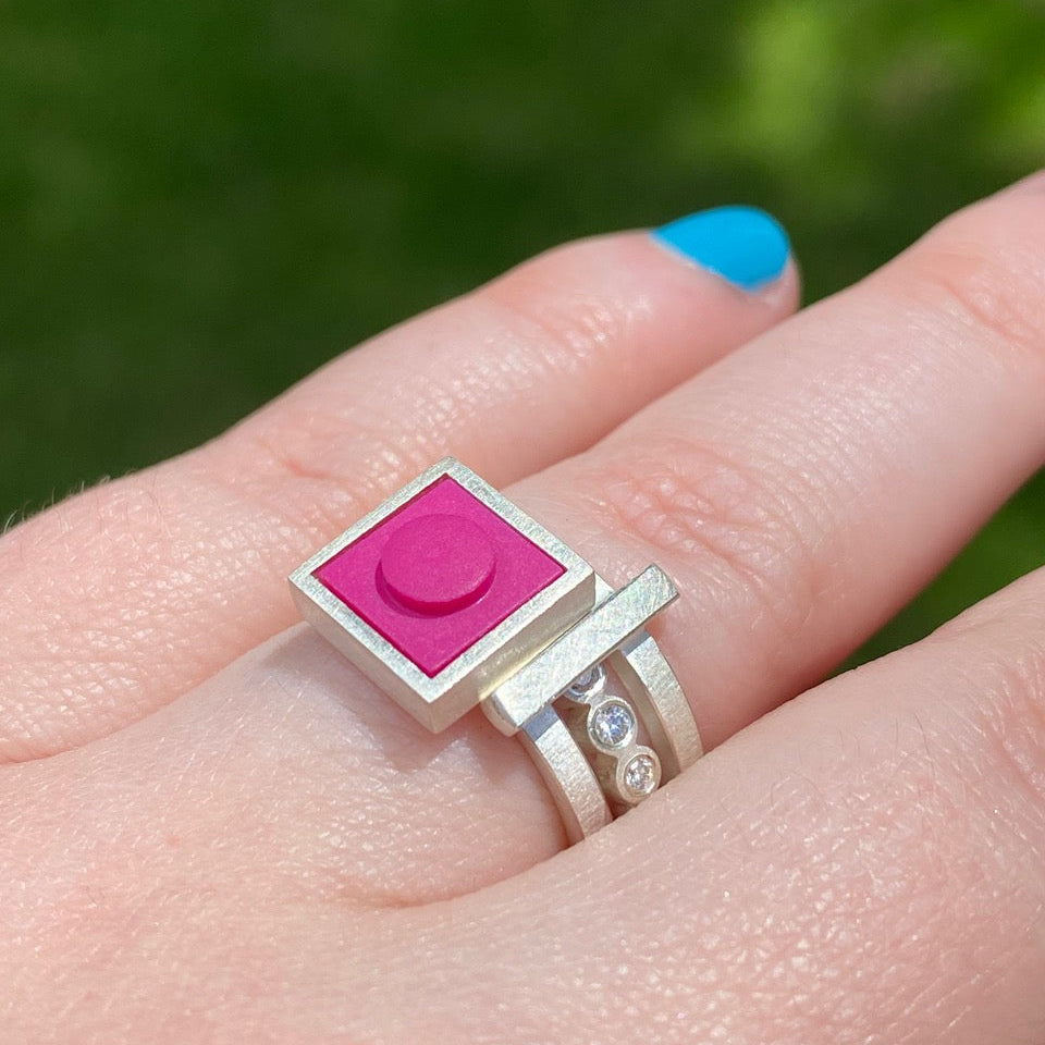 Brick Ring with thin band