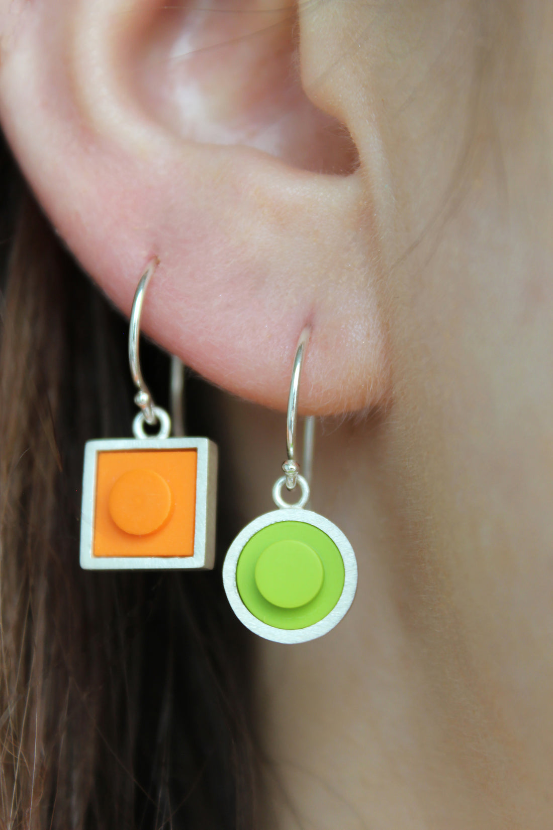 Small square dangle earrings