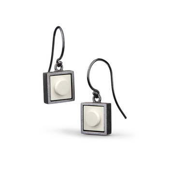 Portland skies square dangle earrings
