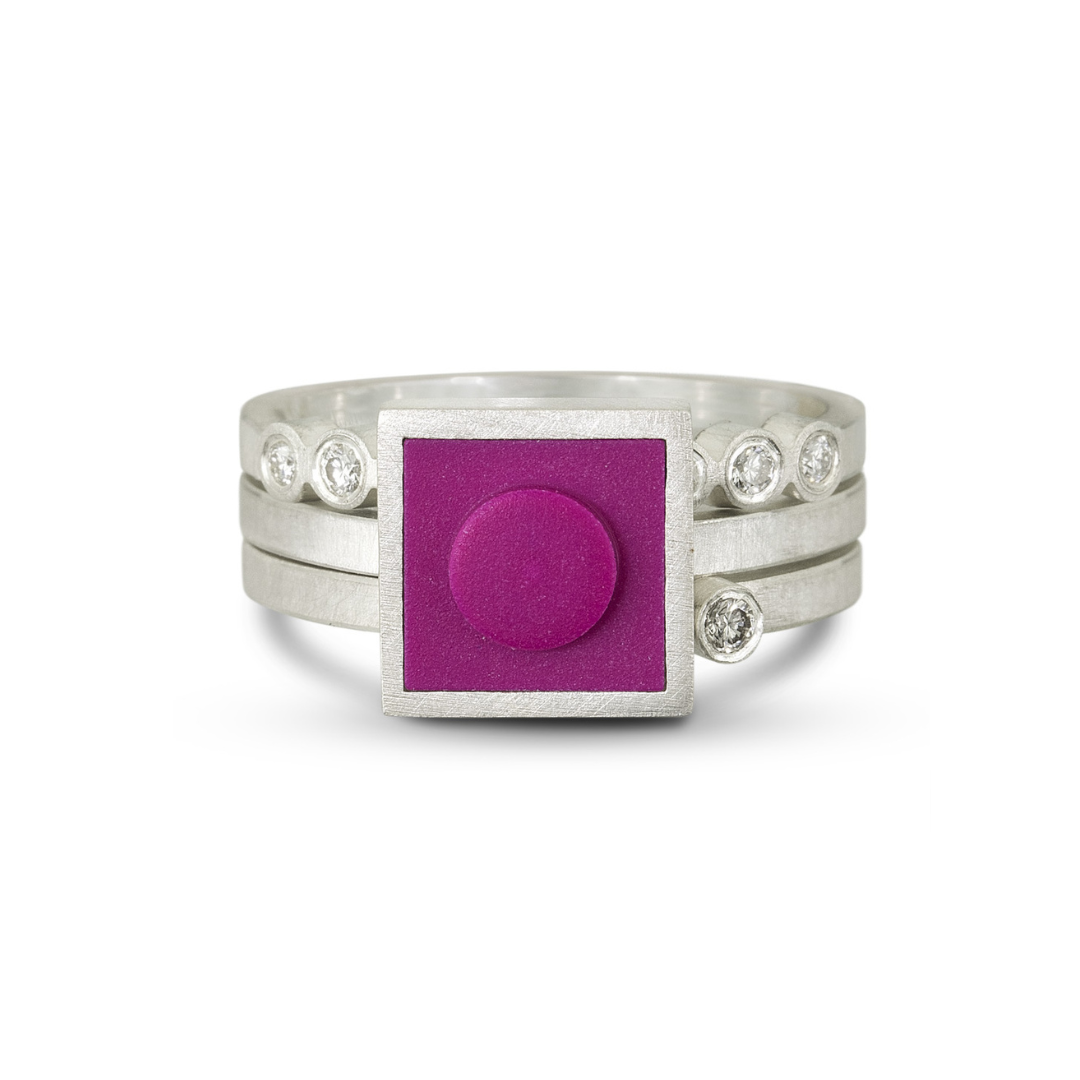 Solitaire Diamond Stacking Ring