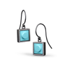 Portland skies square dangle earrings