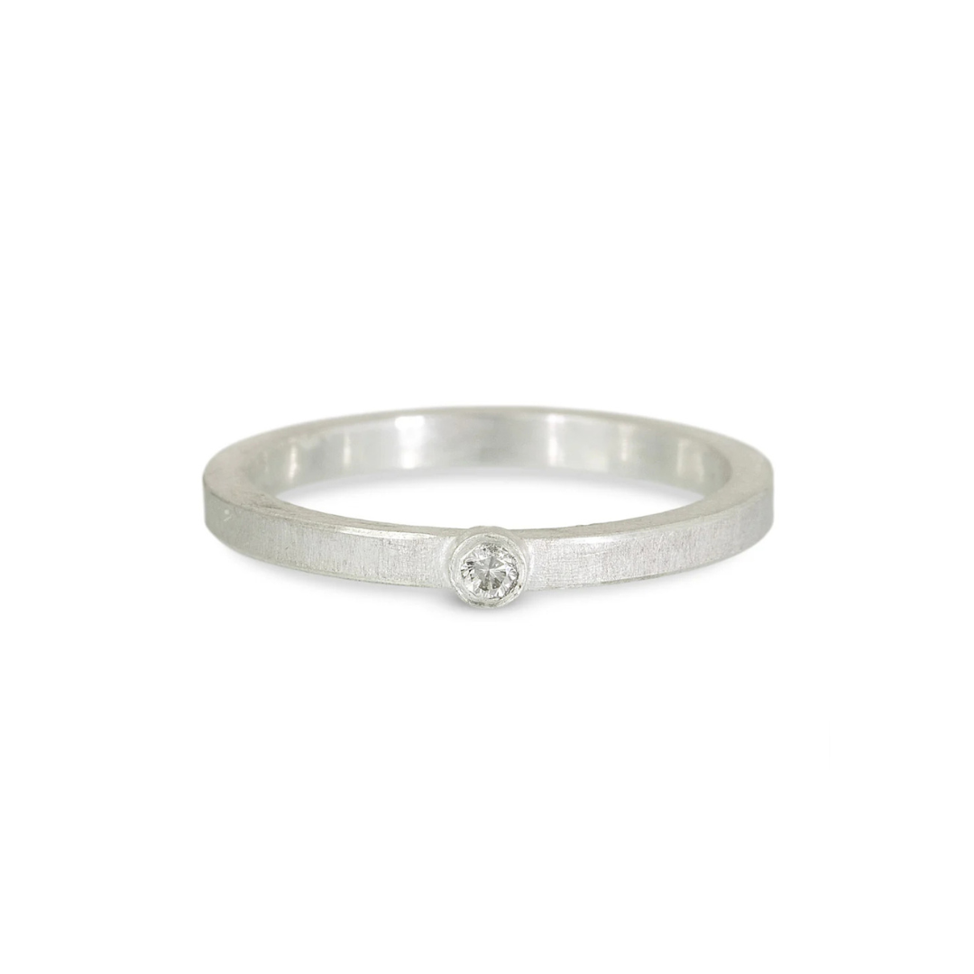Solitaire Diamond Stacking Ring