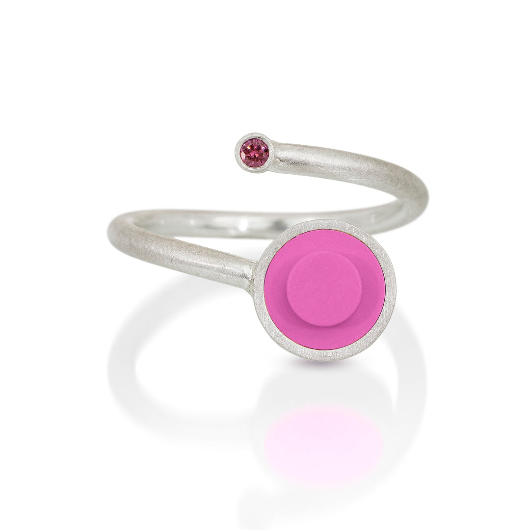 Diamond and dot wrap ring