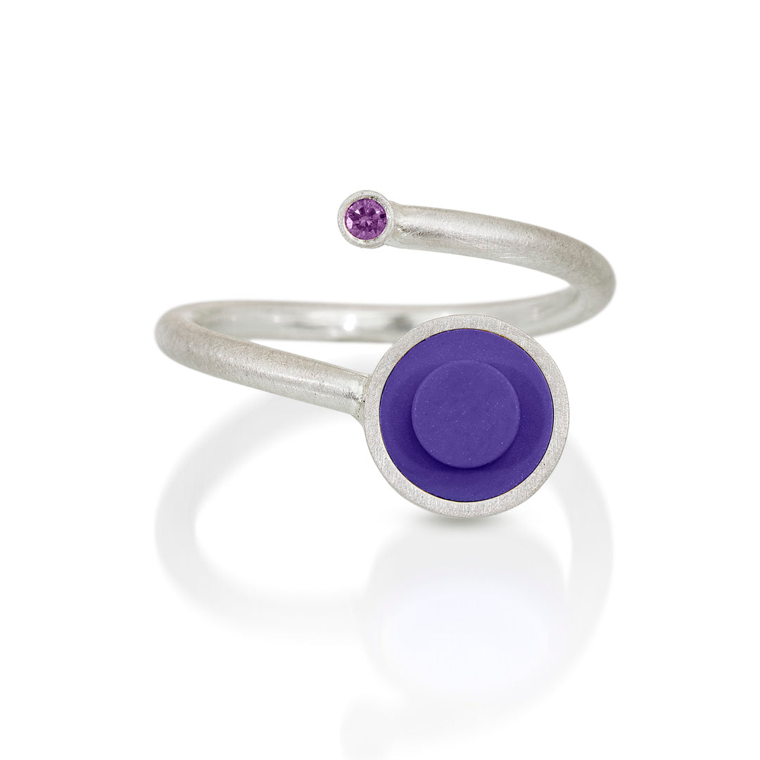 Diamond and dot wrap ring