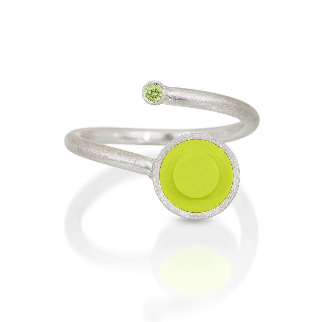 Diamond and dot wrap ring
