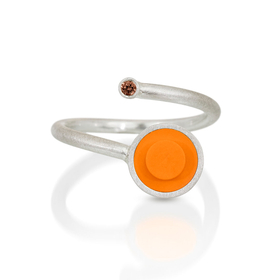 Diamond and dot wrap ring