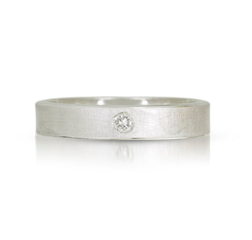 Sterling Silver Diamond Band