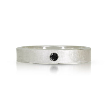 Sterling Silver Black Diamond Band