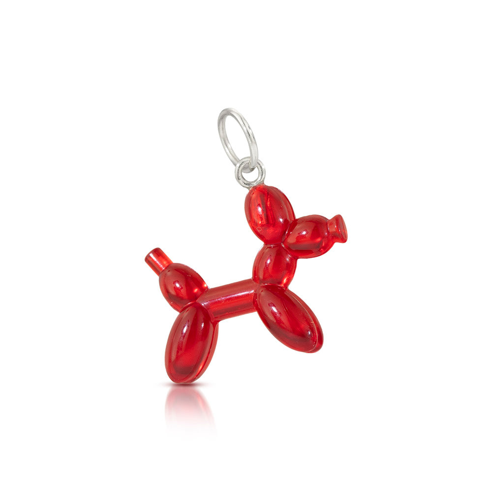 LEGO charm made from a red LEGO balloon dog