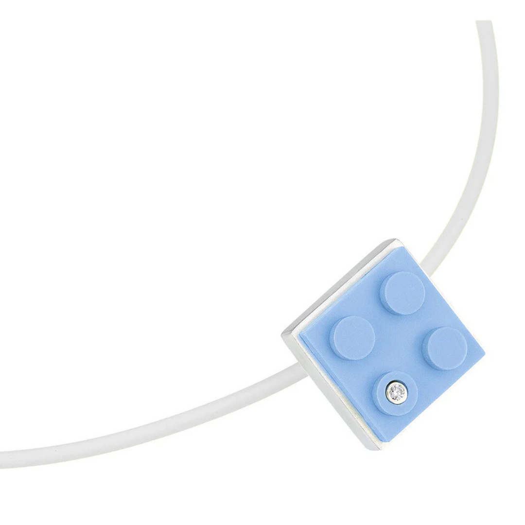 Brick Pendant with Diamond