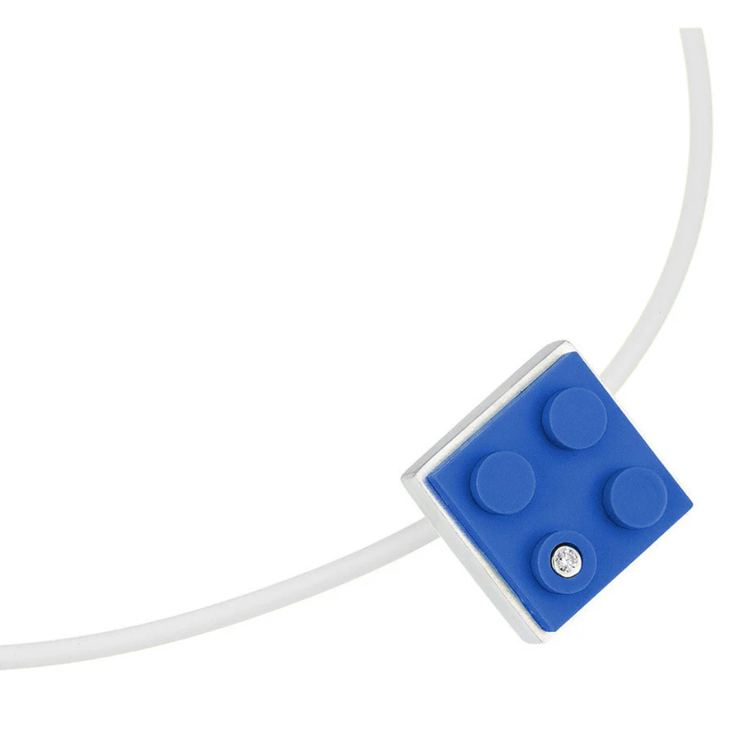 Brick Pendant with Diamond