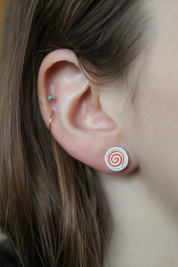 Peppermint swirl earrings