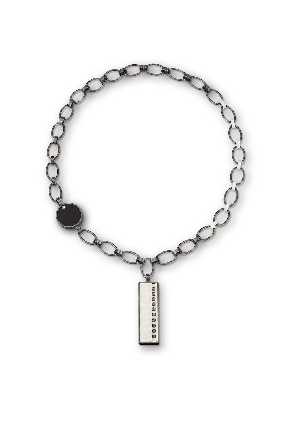 Black Diamond Brick Necklace