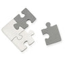 Autism Awareness hand cut sterling silver puzzle pieces that fit together but worn as 4 separate pins. 