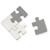 Autism Awareness hand cut sterling silver puzzle pieces that fit together but worn as 4 separate pins. 