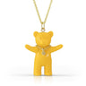 18K Gold Belville Teddy Bear LEGO Charm with Orange Sapphire - JacQueline Sanchez Jewelry