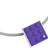 2 X 3 recycled purple LEGO pendant hand made for any AFOL