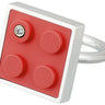  2 X 2 Red LEGO ring with diamond